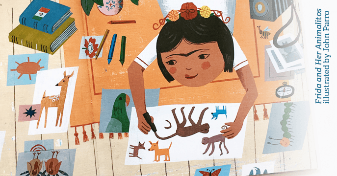 illustration from Frida and Her Animalitos, by John Parra